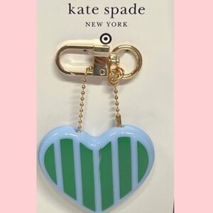 Kate Spade Heart Pouch / Bag Charm w/ Key Chain!